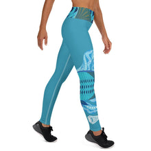Load image into Gallery viewer, Blue Wrasse Plume Yoga Leggings - DMD Worldwide