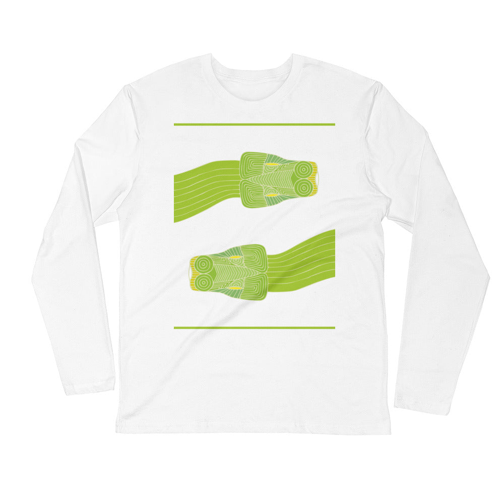 Snake Green Tree Python Long Sleeve Fitted Crew - DMD Worldwide