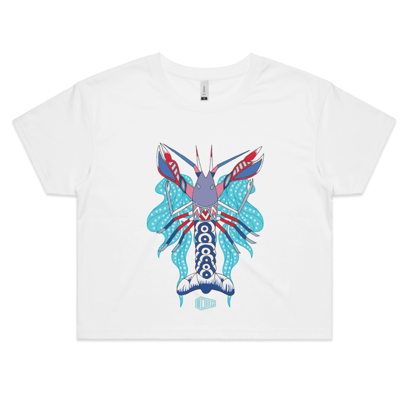 Redclaw Crayfish - Womens Crop Tee - DMD Worldwide