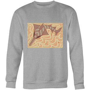 Sawfish Authentic Aboriginal Art - Crew Sweatshirt