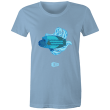 Load image into Gallery viewer, Blue Wrasse Plume - Women&#39;s Tee - DMD Worldwide