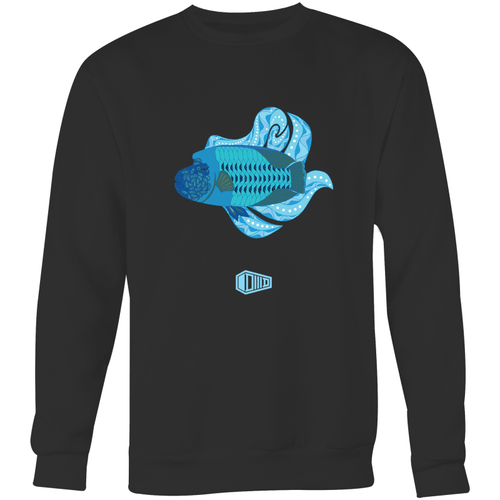 Blue Wrasse Plume - Crew Neck Jumper Sweatshirt - DMD Worldwide