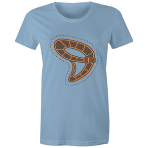 Gunyjilbay Death Adder Snake DMD - Women's Maple Tee - DMD Worldwide