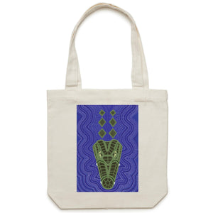 Crocodile Ganyarra Daygubarra - Carrie - Canvas Tote Bag