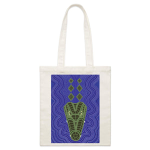 Crocodile Ganyarra Daygubarra - Parcel Canvas Tote Bag