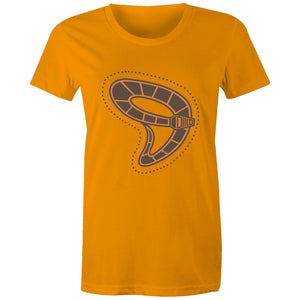 Gunyjilbay Death Adder Snake DMD - Women's Maple Tee - DMD Worldwide