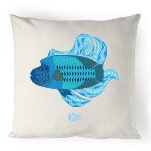 Blue Wrasse Plume 100% Linen Cushion Cover - DMD Worldwide