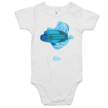 Load image into Gallery viewer, Blue Wrasse Plume - Baby Onesie Romper - DMD Worldwide