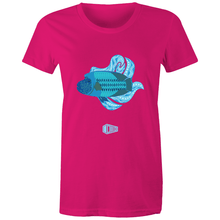 Load image into Gallery viewer, Blue Wrasse Plume - Women&#39;s Tee - DMD Worldwide