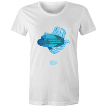 Load image into Gallery viewer, Blue Wrasse Plume - Women&#39;s Tee - DMD Worldwide