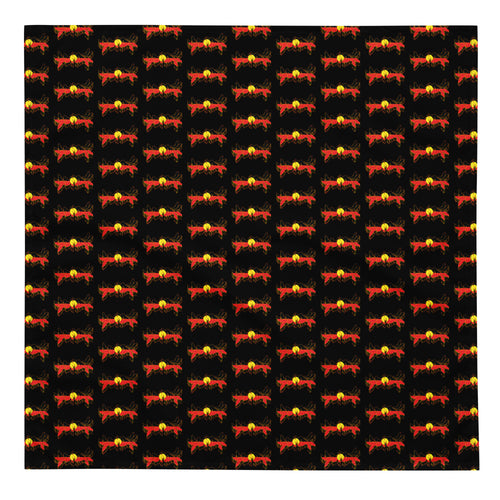 DMD Aboriginal Flag Graffiti Aboriginal Artist Designed. All-over print bandana