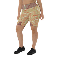 Load image into Gallery viewer, Sawfish Authentic Aboriginal Artist design - Biker Shorts