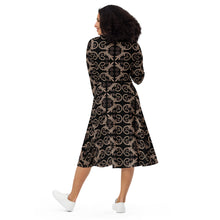 Load image into Gallery viewer, Gugar Jambula All-over print long sleeve midi dress