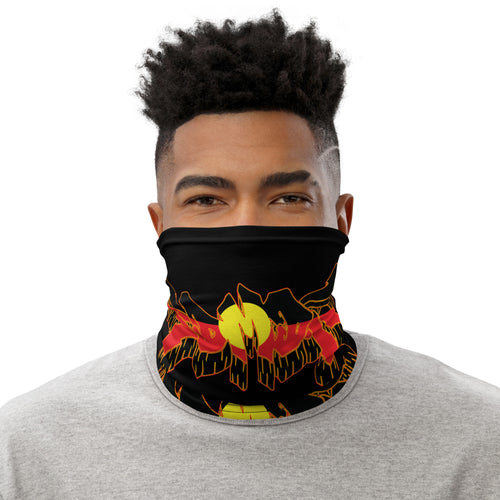 DMD Aboriginal Flag Graffiti. Neck Gaiter Mask
