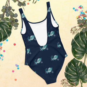 Dugong Julmburran Authentic Aboriginal Artist design..One-Piece Swimsuit