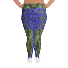 Load image into Gallery viewer, Crocodile Ganyarra Daygubarra Authentic Aboriginal Art. All-Over Print Plus Size Leggings