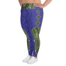 Load image into Gallery viewer, Crocodile Ganyarra Daygubarra Authentic Aboriginal Art. All-Over Print Plus Size Leggings