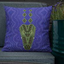 Load image into Gallery viewer, Crocodile Ganyarra Daygubarra Authentic Aboriginal Art - Premium Pillow