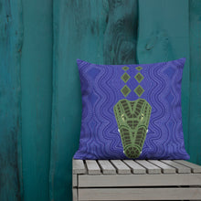 Load image into Gallery viewer, Crocodile Ganyarra Daygubarra Authentic Aboriginal Art - Premium Pillow