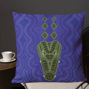 Crocodile Ganyarra Daygubarra Authentic Aboriginal Art - Premium Pillow