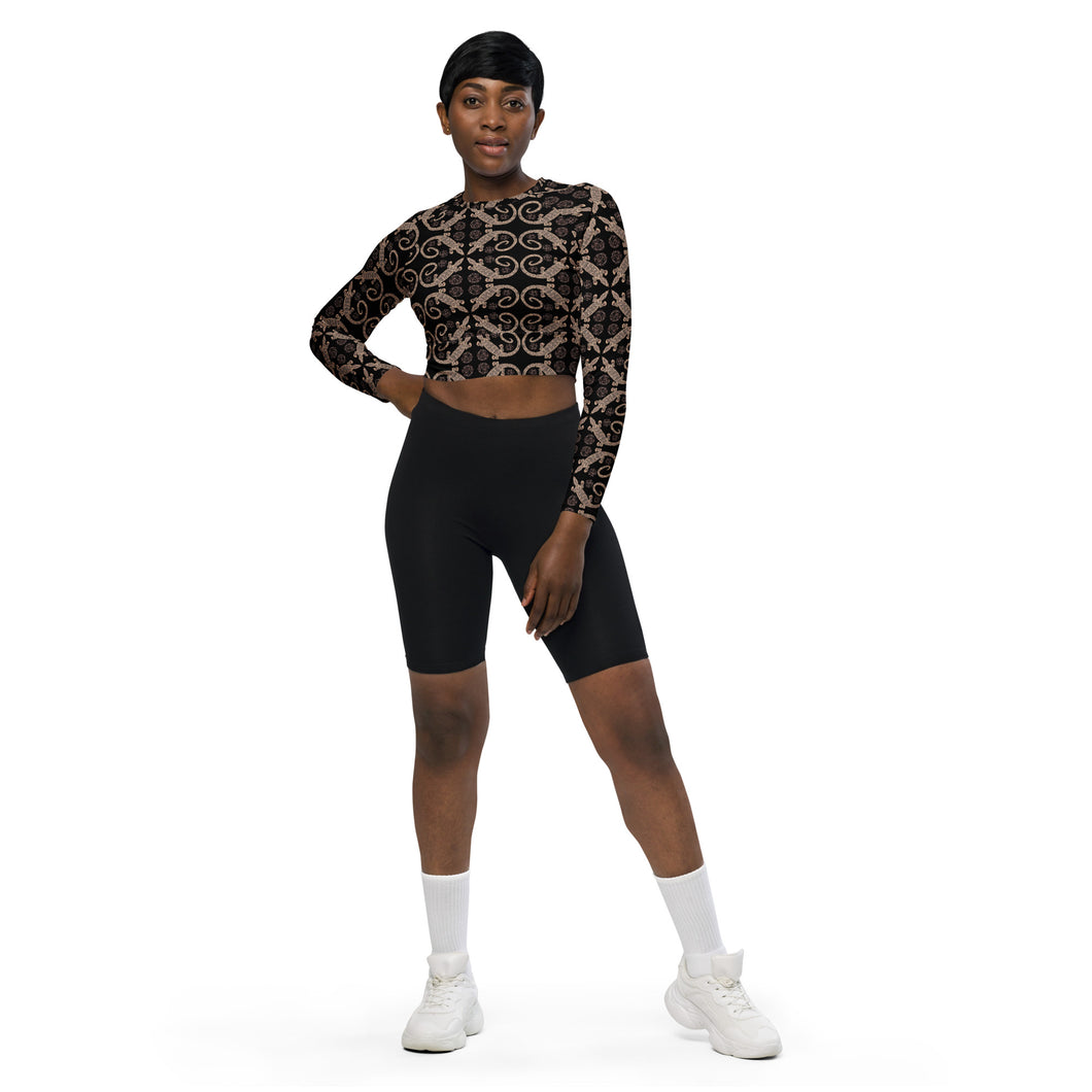 Gugar Jambula Recycled long-sleeve crop top