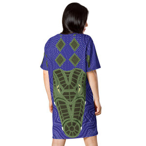Crocodile Ganyarra Daygubarra Authentic Aboriginal Art- T-shirt dress