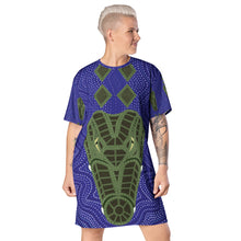 Load image into Gallery viewer, Crocodile Ganyarra Daygubarra - T-shirt dress