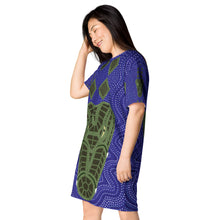 Load image into Gallery viewer, Crocodile Ganyarra Daygubarra Authentic Aboriginal Art- T-shirt dress