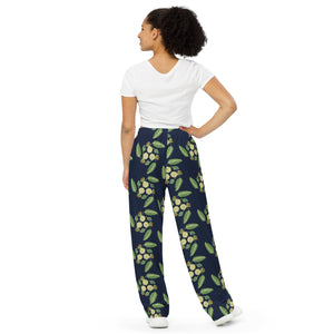 Wujigay Flower All-over print unisex wide-leg pants