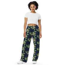 Load image into Gallery viewer, Wujigay Flower All-over print unisex wide-leg pants
