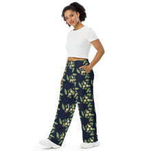 Load image into Gallery viewer, Wujigay Flower All-over print unisex wide-leg pants