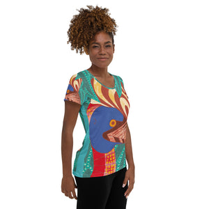 Cassowary Gindaja All-Over Print Women's Athletic T-shirt