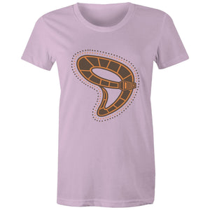 Gunyjilbay Death Adder Snake DMD - Women's Maple Tee - DMD Worldwide