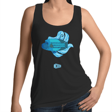 Load image into Gallery viewer, Blue Wrasse Plume - Womens Singlet - DMD Worldwide