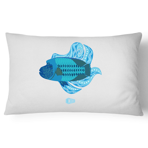 Blue Wrasse Plume Pillow Case - 100% Cotton - DMD Worldwide