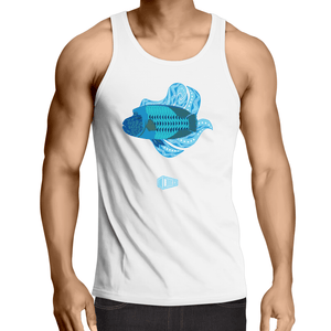 Blue Wrasse Plume - Mens Singlet Top - DMD Worldwide