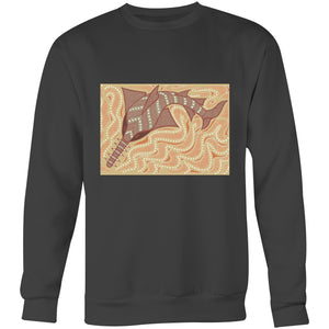 Sawfish Authentic Aboriginal Art - Crew Sweatshirt