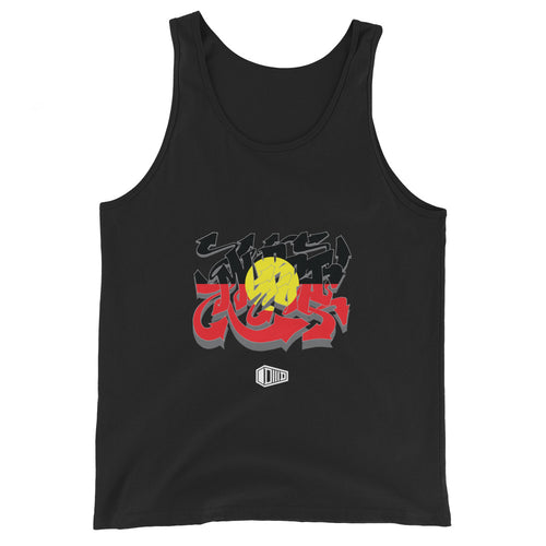 Aboriginal Flag Murri Graffiti Graphic Aboriginal Artist designed. Unisex Tank Top