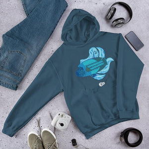 Blue Wrasse Plume Hooded Sweatshirt - DMD Worldwide