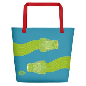 Snake Green Tree Python Beach Bag - DMD Worldwide