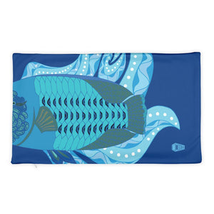 Blue Wrasse Plume Basic Pillow Case only - DMD Worldwide