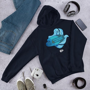 Blue Wrasse Plume Hooded Sweatshirt - DMD Worldwide