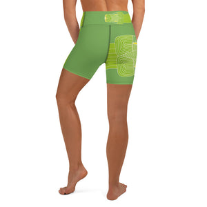 Snake Green Tree Python Yoga Shorts - DMD Worldwide