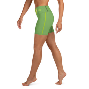 Snake Green Tree Python Yoga Shorts - DMD Worldwide