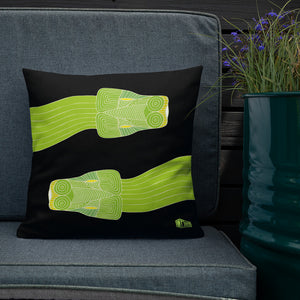 Snake Green Tree Python Premium Pillow - DMD Worldwide