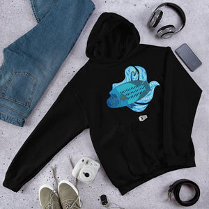 Blue Wrasse Plume Hooded Sweatshirt - DMD Worldwide