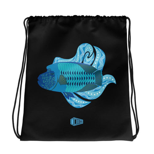 Blue Wrasse Plume Drawstring bag - DMD Worldwide