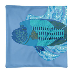 Blue Wrasse Plume Basic Pillow Case only - DMD Worldwide
