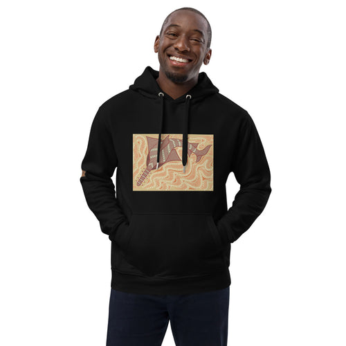 Sawfish Authentic Aboriginal Art - Premium eco hoodie