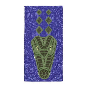 Crocodile Ganyarra Daygubarra Authentic Aboriginal Art - Towel
